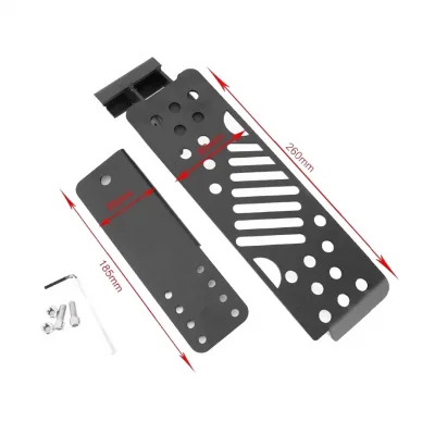 Left Side Foot Rest Dead Pedal for 2018-2024 Jeep Wrangler JL & Gladiator JT, Textured Black Carbon Steel Left Side Foot Rest Dead Pedal for 2018-2024 Jeep Wrangler JL & Gladiator JT, Textured Black Carbon Steel