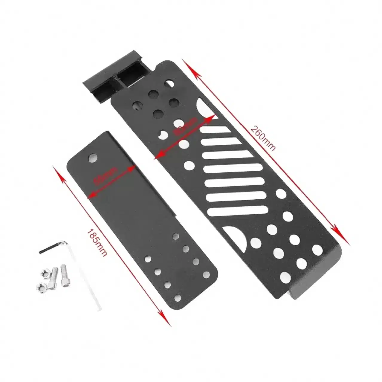 Left Side Foot Rest Dead Pedal for 2018-2024 Jeep Wrangler JL & Gladiator JT, Textured Black Carbon Steel