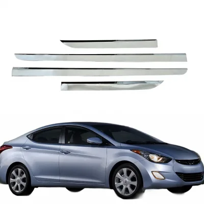 4pcs Chrome Side Door Streamer Trim Body Molding Strip for Hyundai Elantra 2011-2015 ABS Plastic 4pcs Chrome Side Door Streamer Trim Body Molding Strip for Hyundai Elantra 2011-2015 ABS Plastic