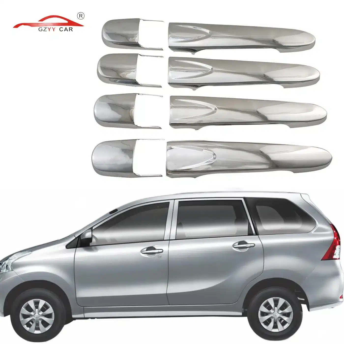 Chrome Exterior Door Handle Covers Trim for Daihatsu Avanza 2012-2020