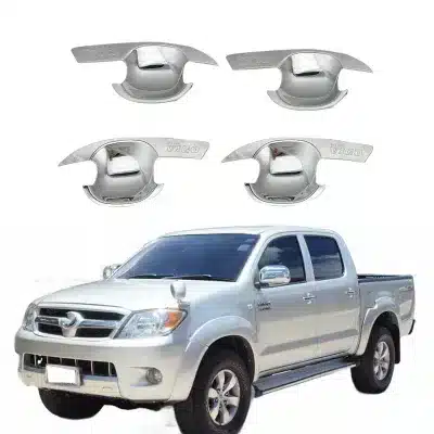 Chrome Door Handle Bowl Covers for Toyota Hilux Vigo 2005-2015 Exterior Protective Guards Chrome Door Handle Bowl Covers for Toyota Hilux Vigo 2005-2015 Exterior Protective Guards