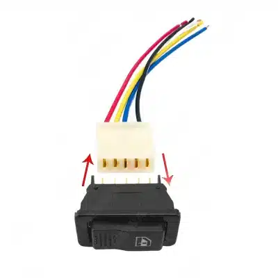 Universal 12V/24V 5-Pin Automotive Power Window Switch with Green LED Indicator and Wiring Harness 20A Universal 12V/24V 5-Pin Automotive Power Window Switch with Green LED Indicator and Wiring Harness 20A