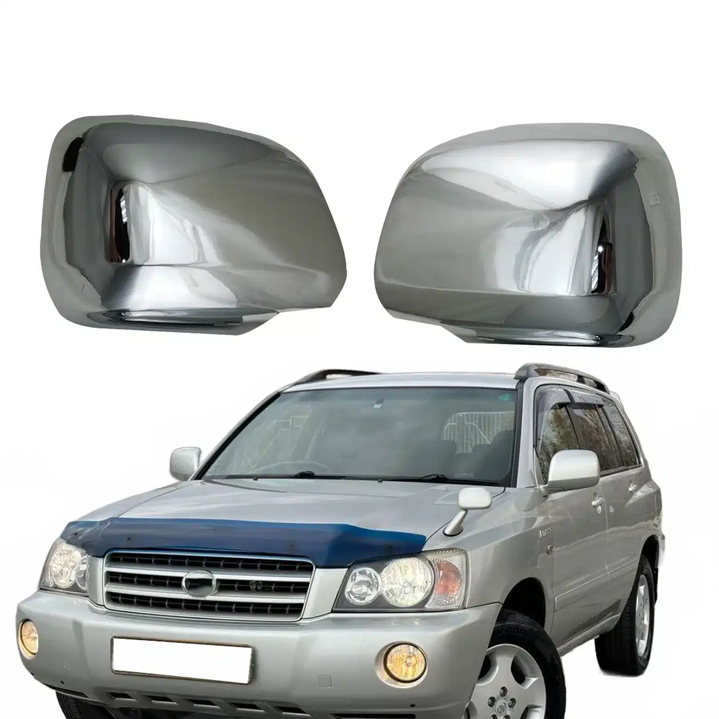 Chrome Plated ABS Side Rearview Mirror Cover Caps for Toyota Alphard 1993-2003 and Highlander KLUGER 1998-2006