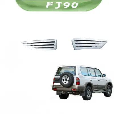 Side Air Vent Grille Trim Plate Chrome Silver Finish Compatible with Toyota Land Cruiser Prado FJ90 3400 Side Air Vent Grille Trim Plate Chrome Silver Finish Compatible with Toyota Land Cruiser Prado FJ90 3400