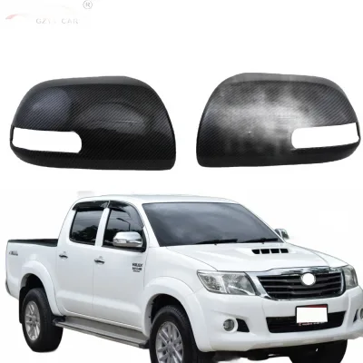 Carbon Fiber Pattern Exterior Rearview Mirror Cover Caps for Toyota Hilux Vigo, Innova, Fortuner, Previa Carbon Fiber Pattern Exterior Rearview Mirror Cover Caps for Toyota Hilux Vigo, Innova, Fortuner, Previa