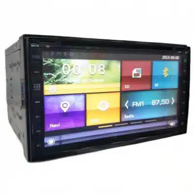 7 Inch Double Din Car Stereo with HD Capacitive Touchscreen, Multimedia DVD Player, Bluetooth Hands-Free and Backup Camera Support