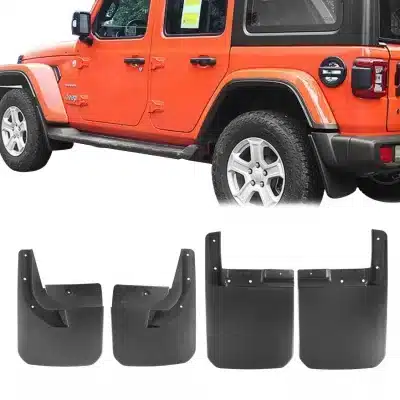 Front and Rear Mud Guards Splash Guards Set for 2018-2024 Jeep Wrangler JL, 4-Piece Kit Front and Rear Mud Guards Splash Guards Set for 2018-2024 Jeep Wrangler JL, 4-Piece Kit