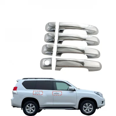 Chrome Exterior Door Handle Covers Electroplated Trim Set for Toyota Prado FJ150 2010-2023 Chrome Exterior Door Handle Covers Electroplated Trim Set for Toyota Prado FJ150 2010-2023