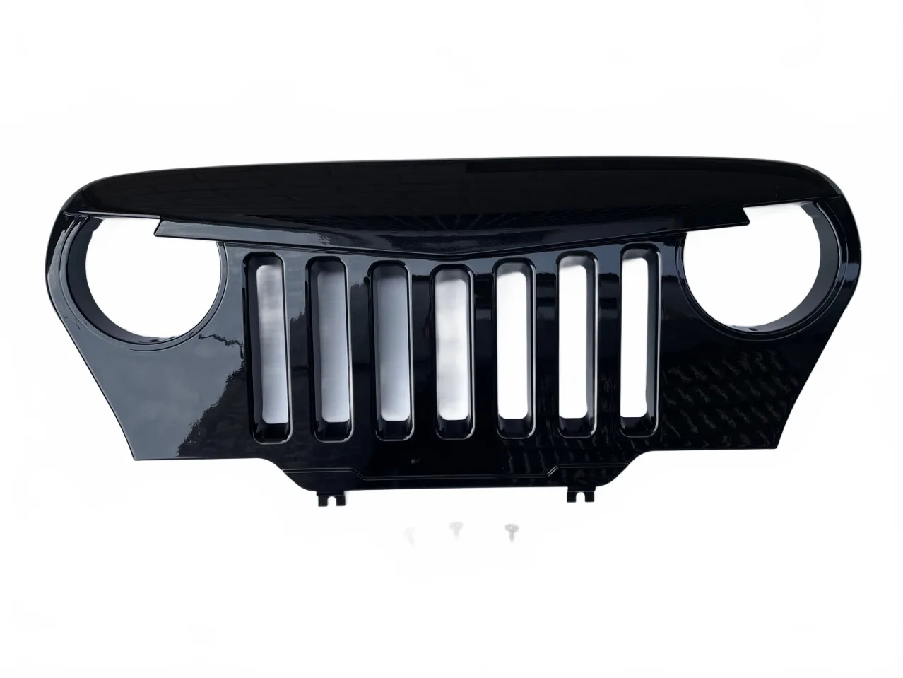 Front Hood Grille Bird Style Matte Glossy Black for 1996-2006 Jeep Wrangler TJ, ABS Plastic Off-Road Mesh Grille