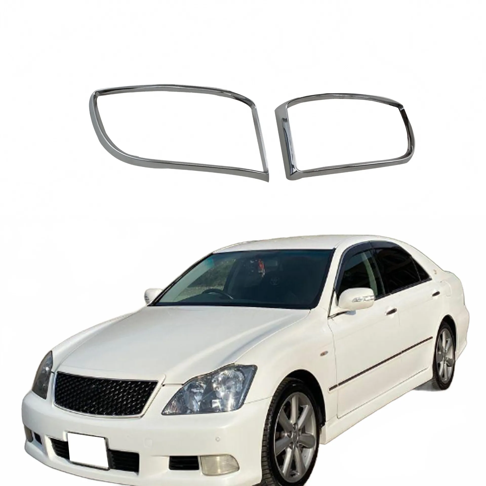 Front Bumper Fog Light Cover Bezel Trim for Toyota Crown 2003-2007 Models