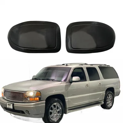 Rear View Door Mirror Covers Glossy Black Finish for 1999-2006 GMC Yukon Suburban Tahoe Left and Right Pair