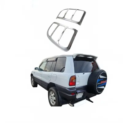 Rear Tail Light Covers for Toyota RAV4 1st Gen (1996-2000), Chrome Finish Exterior Trim Accents, Left and Right Pair Rear Tail Light Covers for Toyota RAV4 1st Gen (1996-2000), Chrome Finish Exterior Trim Accents, Left and Right Pair