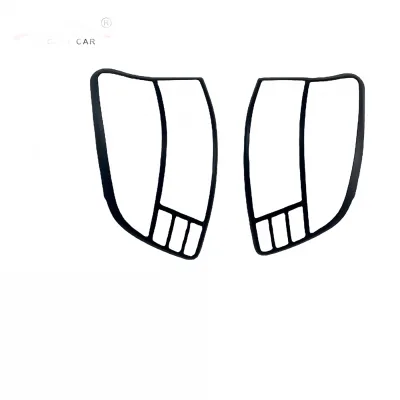 Rear Tail Light Covers Trim for 2010-2013 Toyota Vios, Black Chrome ABS Exterior Guard Protectors Rear Tail Light Covers Trim for 2010-2013 Toyota Vios, Black Chrome ABS Exterior Guard Protectors