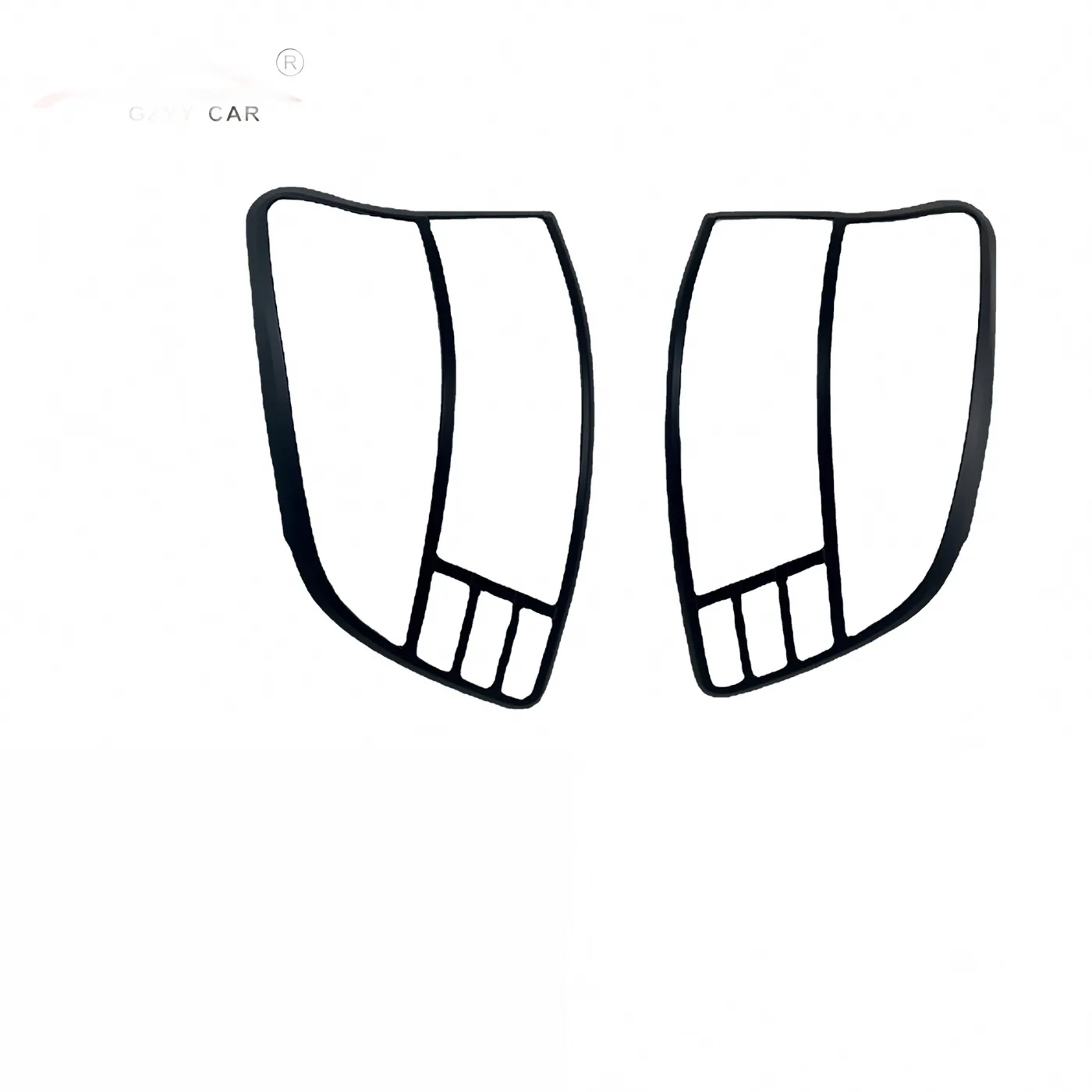 Rear Tail Light Covers Trim for 2010-2013 Toyota Vios, Black Chrome ABS Exterior Guard Protectors