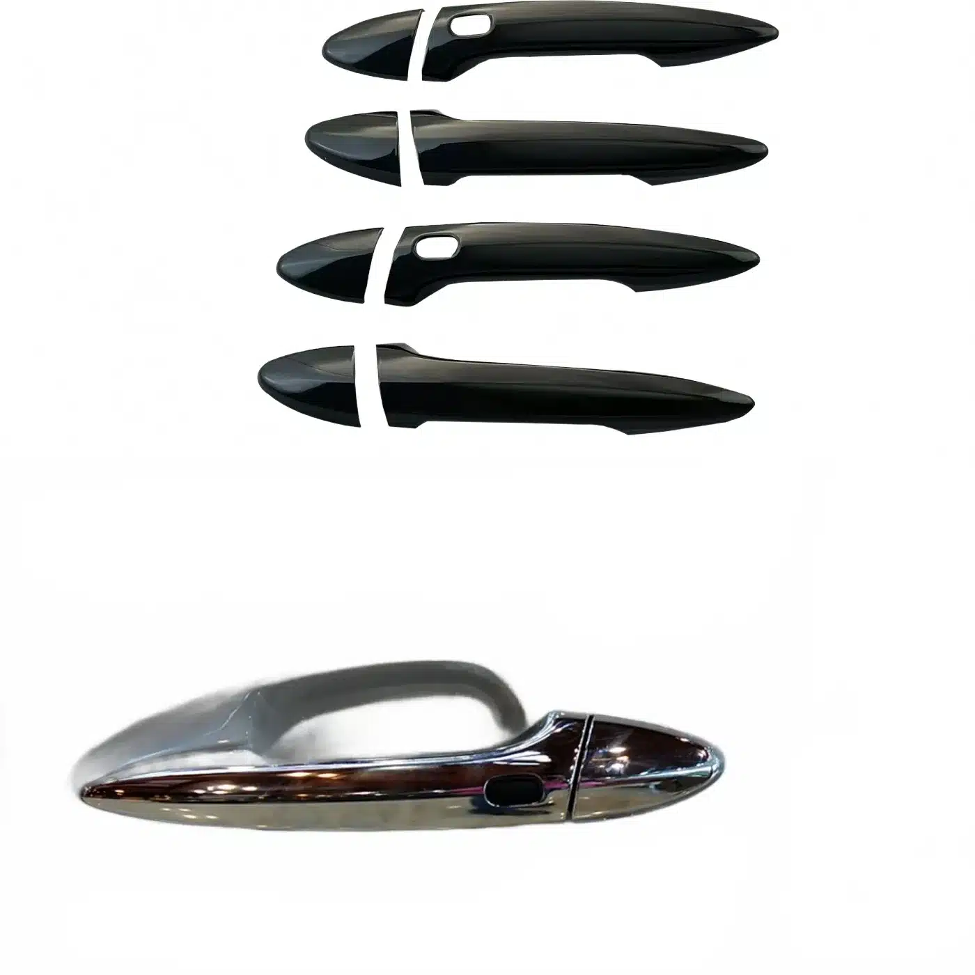 Carbon Fiber Texture Gloss Black Exterior Door Handle Covers for Lexus ES350 ES240 2005-2010