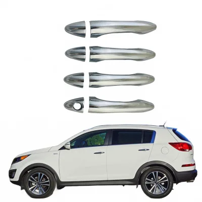 Chrome Exterior Door Handle Covers for Kia Sportage 2011-2015, ABS Electroplated Protective Trim