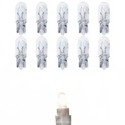 T6.5 12V 3W Wedge Base Halogen Bulb for Car Instrument Cluster and Interior Dashboard Lighting Warm White