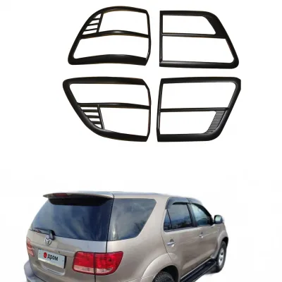 Matte Black Rear Tail Light Cover Trim Bezels Compatible with Toyota Fortuner 2006 Matte Black Rear Tail Light Cover Trim Bezels Compatible with Toyota Fortuner 2006
