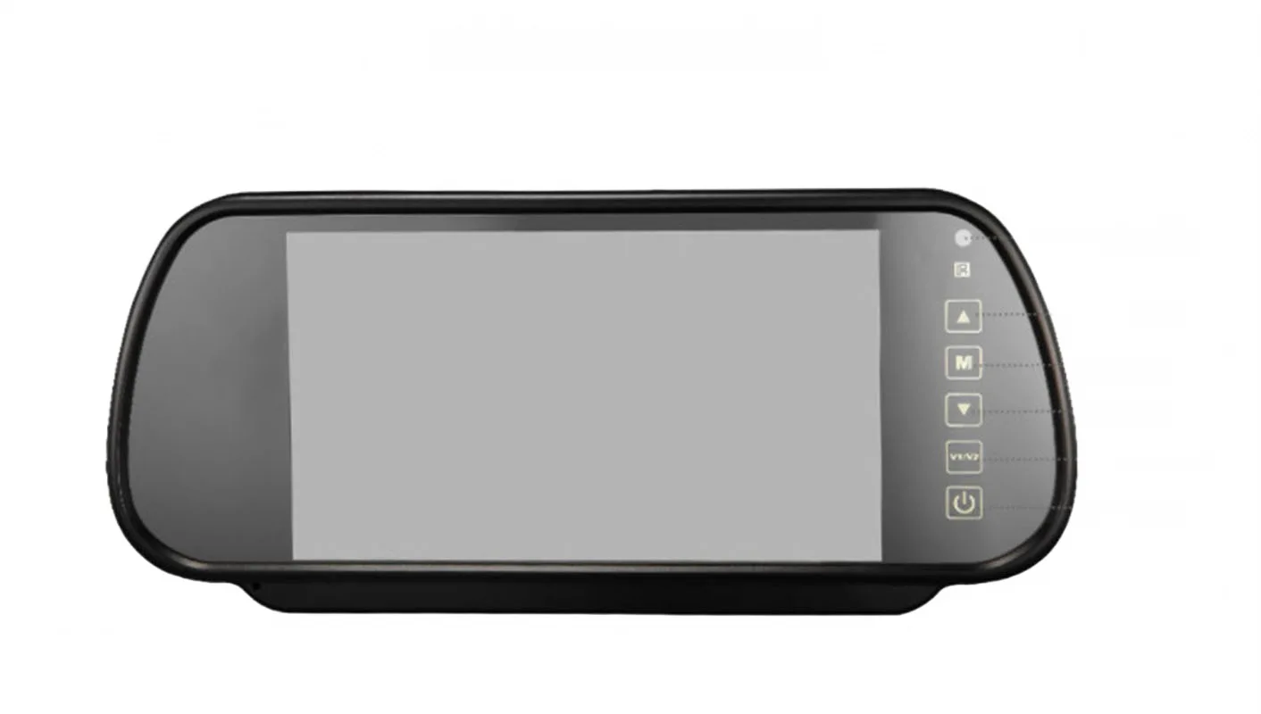 7 Inch Car TFT LCD Monitor Support 2-Channel AV Input for Rear View Backup Camera System