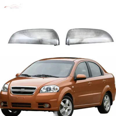 Side Rearview Mirror Covers for Chevrolet Aveo Lova 2007, ABS Chrome Exterior Protective Caps