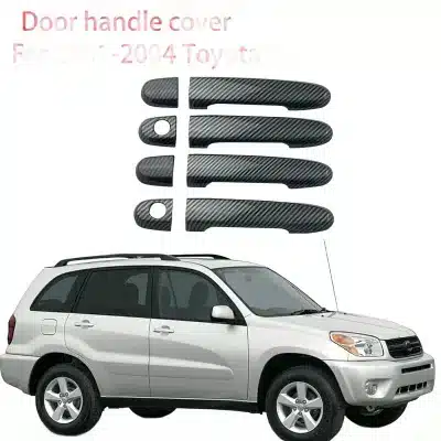 Carbon Fiber Style Outside Door Handle Cover Trim Set for Toyota RAV4 2001-2005 Carbon Fiber Style Outside Door Handle Cover Trim Set for Toyota RAV4 2001-2005