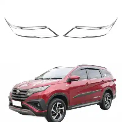 Chrome Headlight Covers Trim for Toyota Rush 2019-2024, Front Headlamp Guard Protector Exterior Decoration
