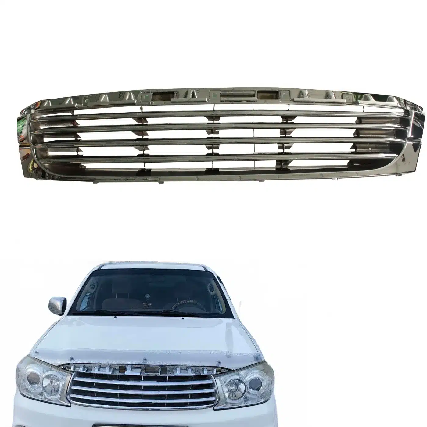 Front Bumper Grille Insert Trim for Fortuner 2005-2007 Hood Mesh Ventilation Cover Replacement