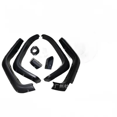 Matte Black Textured Fender Flares with Decorative Rivets for Toyota FJ Cruiser 2007-2017 ABS Plastic Wheel Arch Protector Set Matte Black Textured Fender Flares with Decorative Rivets for Toyota FJ Cruiser 2007-2017 ABS Plastic Wheel Arch Protector Set