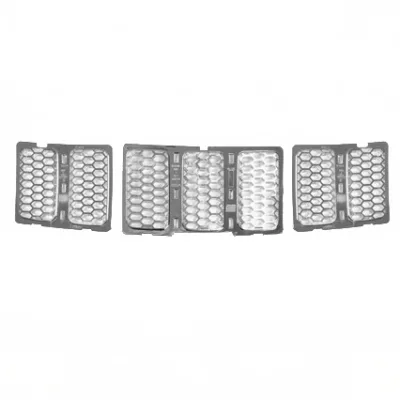 Front Bumper Lower Grille Mesh Inserts Chrome Bezel Trim for 2014-2016 Jeep Grand Cherokee, 7PCS Set Front Bumper Lower Grille Mesh Inserts Chrome Bezel Trim for 2014-2016 Jeep Grand Cherokee, 7PCS Set