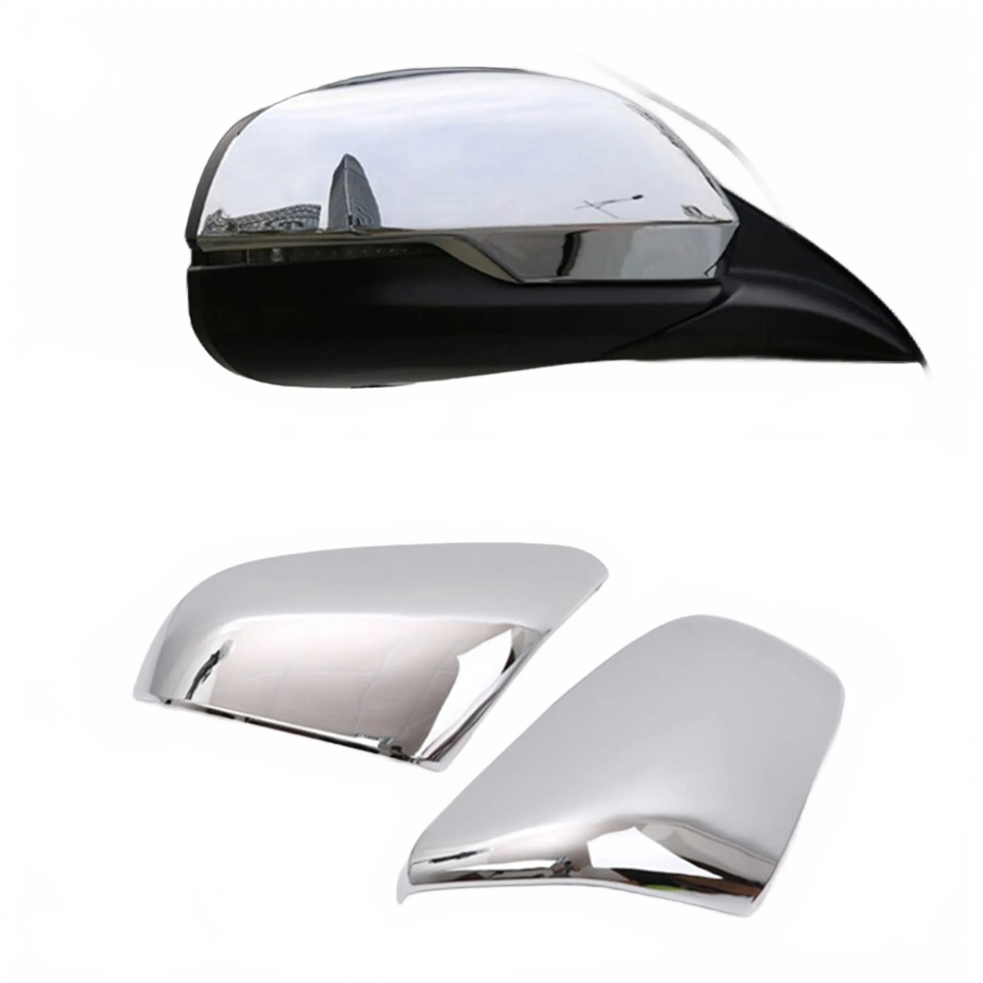 Rear View Mirror Cover Trim for Honda Vezel HR-V 2014-2021, Carbon Fiber Style and Chrome Plated Side Mirror Protector Shell