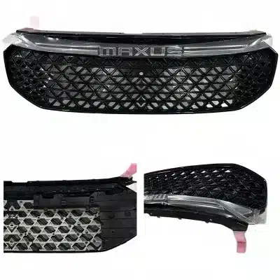 Front Bumper Grille with Black Electroplating Finish Compatible with Maxus D60, Automotive Center Mesh Overlay Front Bumper Grille with Black Electroplating Finish Compatible with Maxus D60, Automotive Center Mesh Overlay