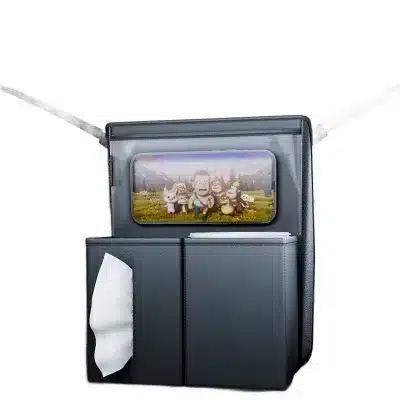 Universal Car Center Console Hanging Storage Organizer with Integrated Tissue Box Holder Universal Car Center Console Hanging Storage Organizer with Integrated Tissue Box Holder