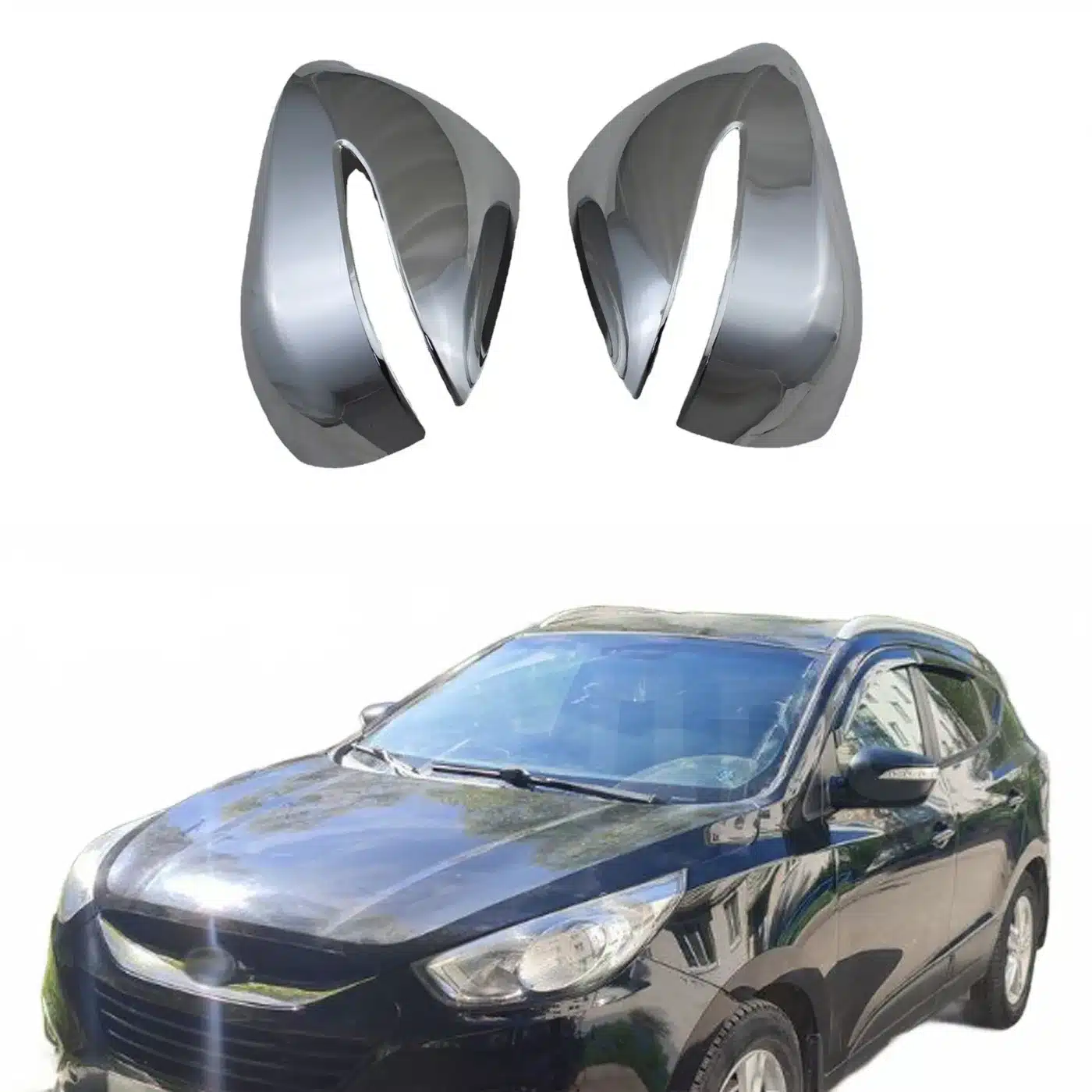 Rear View Door Mirror Cover Shell Cap for Hyundai Santa Fe IX45 2013-2018