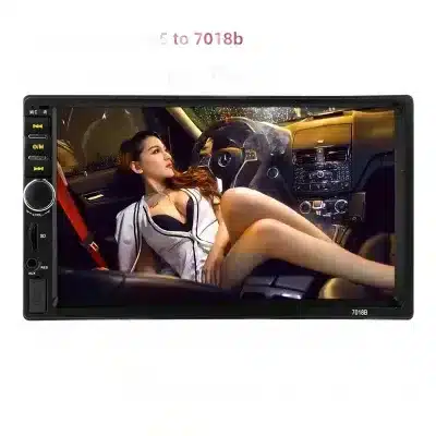 7 Inch Double Din Car MP5 Player 7018B with Bluetooth HD Touchscreen Mirror Link and Rear View Camera Support