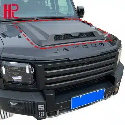 Matte Black Engine Hood Cover Decorative Sticker for Jetour Traveller Off-Road Style Exterior Modification Matte Black Engine Hood Cover Decorative Sticker for Jetour Traveller Off-Road Style Exterior Modification