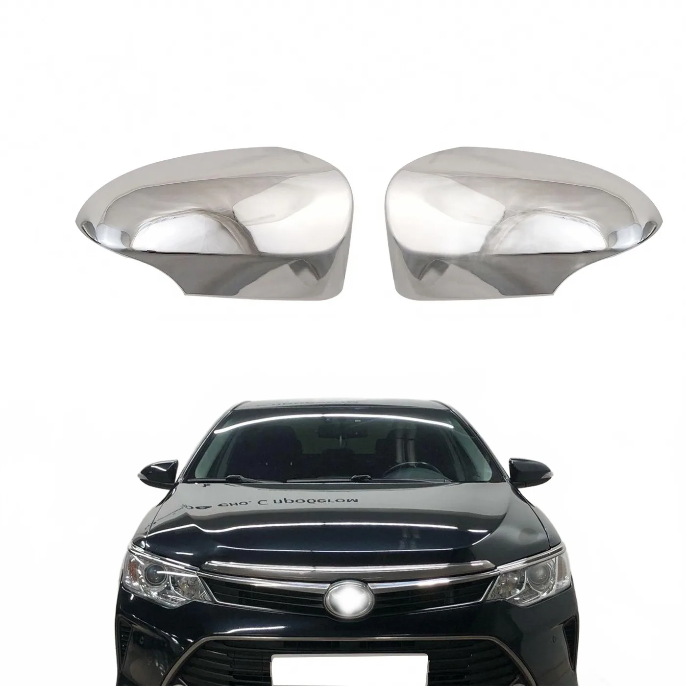 Rearview Mirror Cover Sets Chrome Plated Decorative Caps for Toyota Camry 2012-2015 C-HR Models