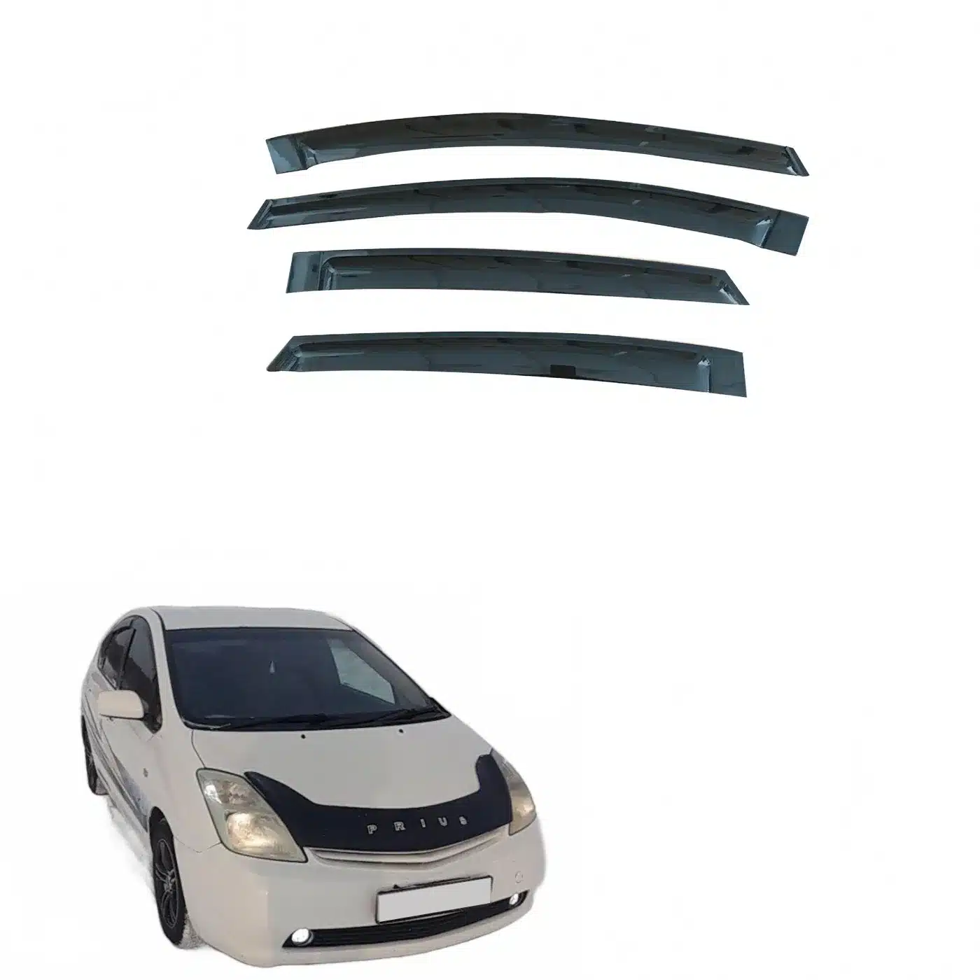 Side Window Deflector Set, Rain Guard Sun Visor Smoke Style for 2004-2011 Toyota Prius 20