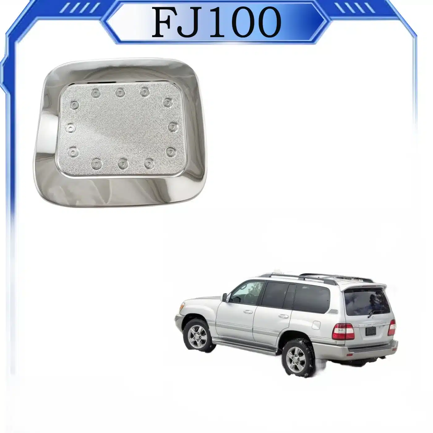 Fuel Tank Gas Cap Cover Trim for Toyota Land Cruiser 1998-2007 (FJ100 Series)