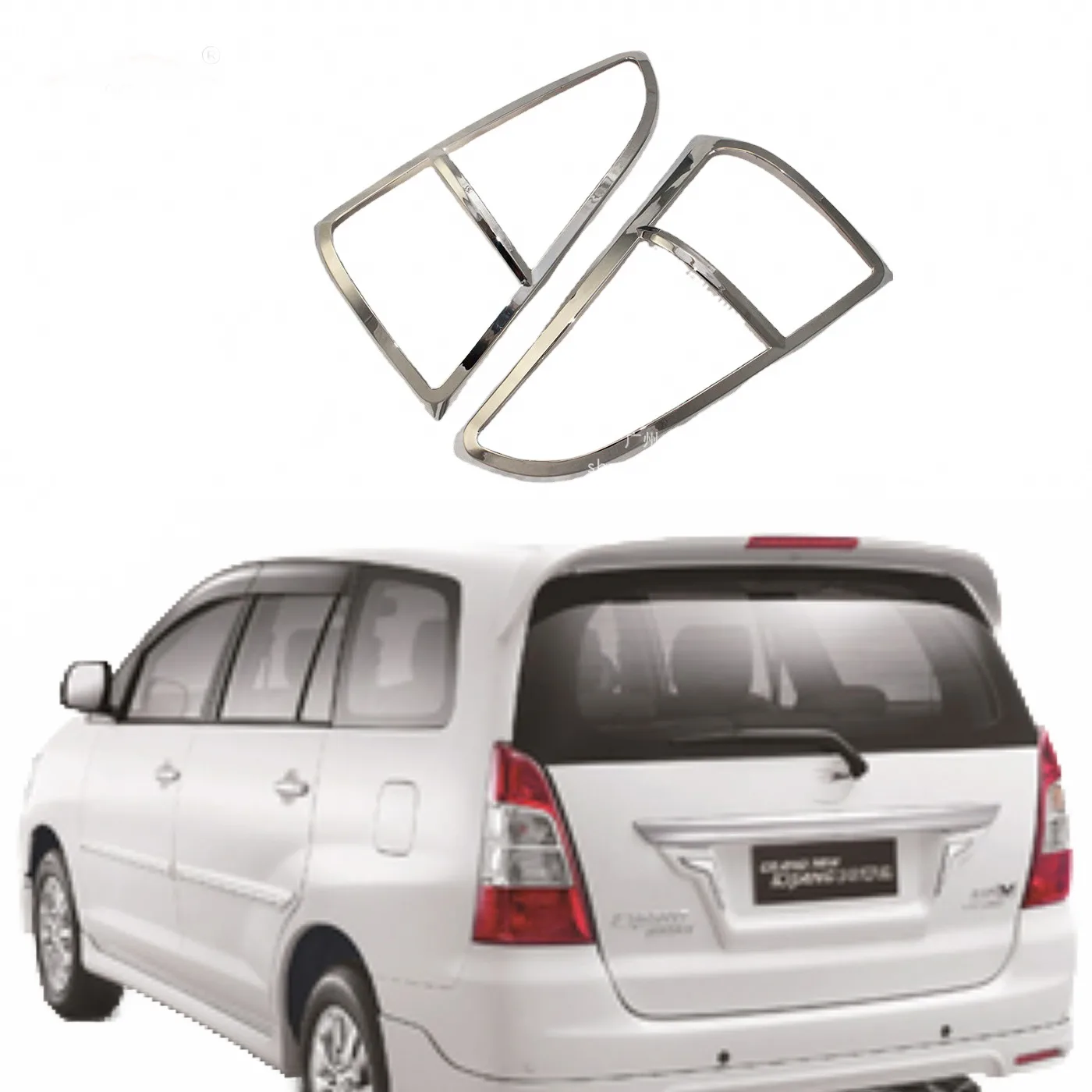 Chrome Rear Tail Light Trim Cover for Toyota Innova Kijang 2006-2011 Rear Lamp Frame Decoration