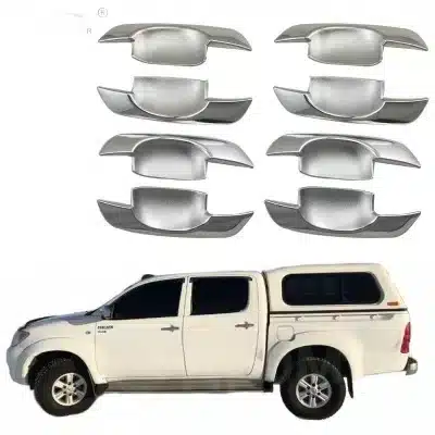 Exterior Door Handle Bowl Cover Trim Chrome ABS Protective Guards for Toyota Hilux Vigo 2006-2015