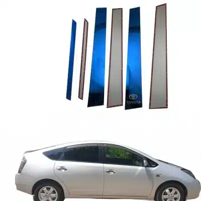 Stainless Steel B-Pillar Post Trim Covers for Toyota Prius 2004-2008 P20 Door Side Window Molding Accents Stainless Steel B-Pillar Post Trim Covers for Toyota Prius 2004-2008 P20 Door Side Window Molding Accents
