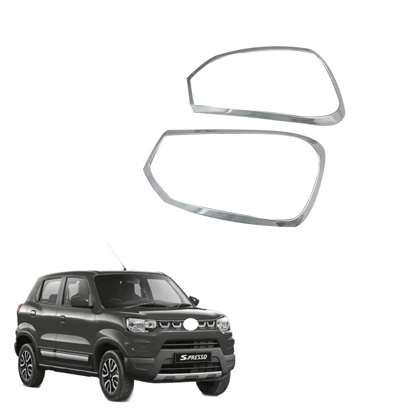 Front Headlight Cover Trim for Suzuki S-Presso 2020 ABS Exterior Decorative Headlamp Frames