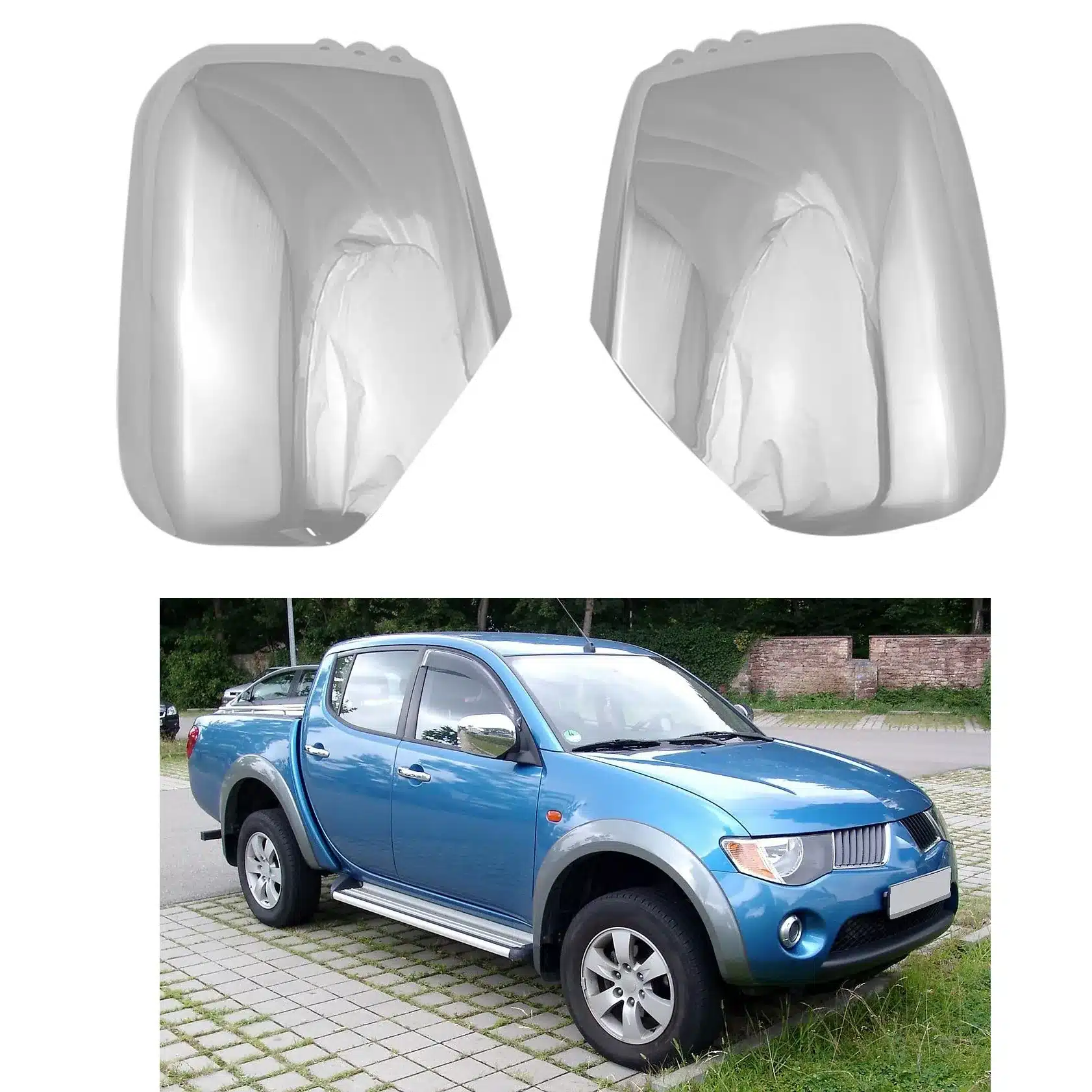 Side Rearview Mirror Cover Housing for Mitsubishi Triton L200 Pajero Montero 2005-2014