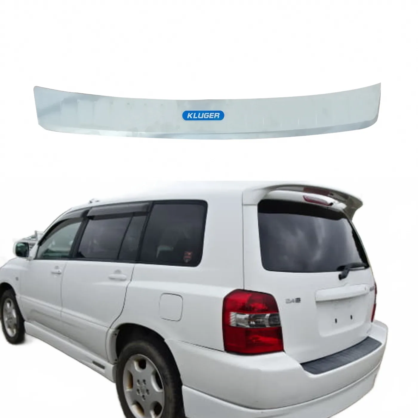Rear Bumper Guard Protector Stainless Steel Rear Trunk Sill Plate Cover for Toyota Highlander Kluger 2003-2006
