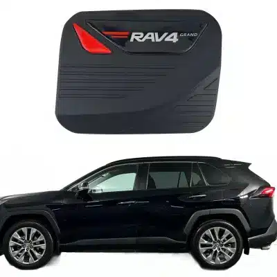 Fuel Tank Cap Cover Trim Matte Black ABS Exterior Gas Tank Door Guard Compatible with Toyota RAV4 2020-2023 Fuel Tank Cap Cover Trim Matte Black ABS Exterior Gas Tank Door Guard Compatible with Toyota RAV4 2020-2023