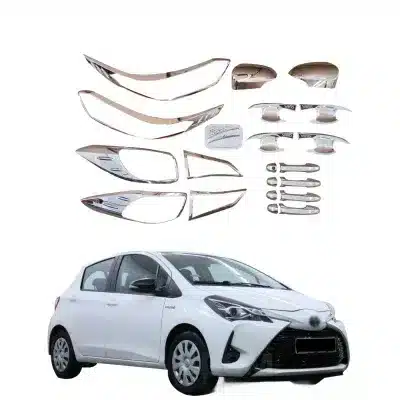 Chrome Exterior Decoration Set for Toyota Yaris Ativ 2018 ABS Lamp Cover Handle and Door Bowl Trims Chrome Exterior Decoration Set for Toyota Yaris Ativ 2018 ABS Lamp Cover Handle and Door Bowl Trims