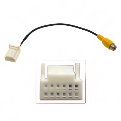 12-Pin Car Rear View Camera Video Cable Adapter Male Harness Compatible with Toyota 12-Pin Car Rear View Camera Video Cable Adapter Male Harness Compatible with Toyota