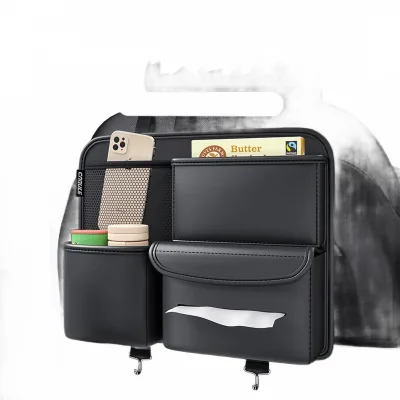 Car Seat Back Organizer with Integrated Tissue Box Holder Multipurpose Rear Seat Storage Bag for Universal Interior Travel Car Seat Back Organizer with Integrated Tissue Box Holder Multipurpose Rear Seat Storage Bag for Universal Interior Travel