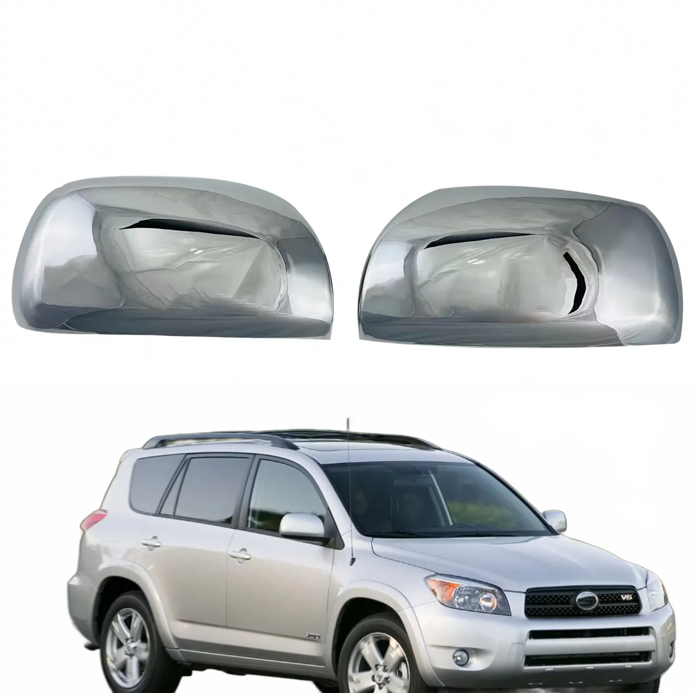 Rear View Wing Mirror Cover Caps Replacement Housing for Toyota RAV4 2006-2009