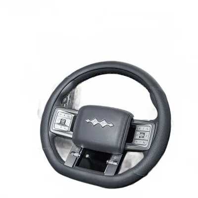 Full Coverage Leather Steering Wheel Cover Anti-Slip and Breathable Interior Protector for Fang Cheng Bao 8